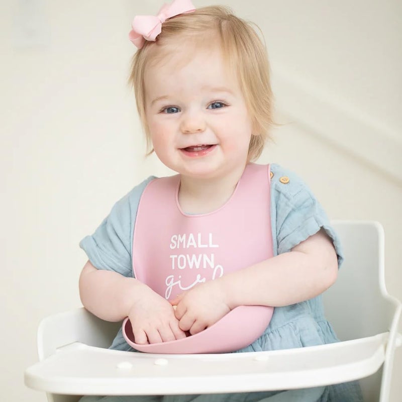 Bella Tunno Baby Bib for Eating, Waterproof Silicone Bib with Large Food Catcher, Adjustable Fit for Babies 4-12 months & Toddlers 1-3 Years, Boys & Girls, Small Town Girl - Image 2